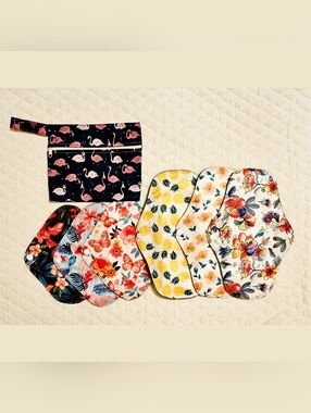 3 S 3 M 1 Wet Bag - Reusable Menstrual Pads Custom Bundle